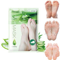 Aloe Foot Mask Exfoliating Moisturizing Pedicure ถุงเท้าลบ Peeling Calluses Anti crack Heel Foot Care สปาผิวเท้า Patch-lihaiyan4