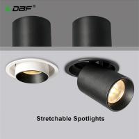 [DBF]Stretchable Recessed Ceiling Downlight 7W 10W 12W Black/White 360 Degrees Rotatable 3000K/4000K/6000K Ceiling Spot Lights  by Hs2023