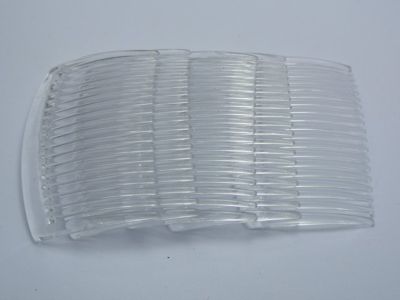 20 Clear Plastic Smooth Hair Clips Side Combs Pin Barrettes 66X44mm for Ladiesm