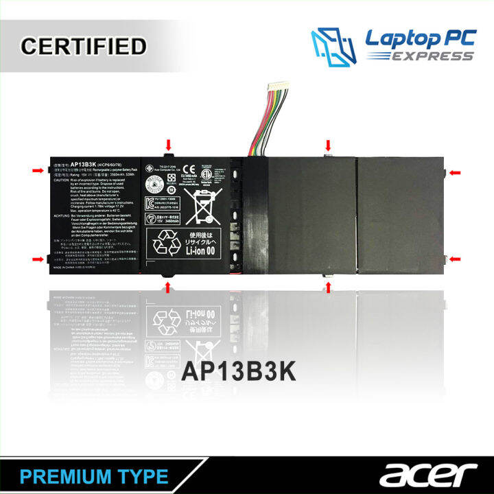 Acer Laptop Battery Compatible with Part numbers: AP13B3K AP13B8K KT ...