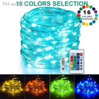 Fairy Lights Plug In String Lights 16 Color Changing Lights USB Led String Lights With Remote for Indoor Christmas Wedding Decro