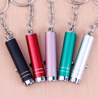 Mini Aluminum UV Flashlight LED Ultra Violet Light Torch Keychain Pocket PenLight Lamp with Battery for Marker Checker Detection Rechargeable Flashlig