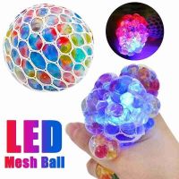 （A Decent） Anti-Stress Squishy Led MeshGrape Squeeze Sensory FruityToys Amp; ผู้ใหญ่ปล่อยความเครียด Toys6x6cm