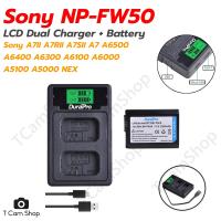 แท่นชาร์จแบตเตอรี่ NP-FW50 NPFW50 กล้องโซนี่ Dual LCD charger for Sony A5000 A5100 A6000 A6100 A6300 A6400 A6500 A7 A7II A7RII NEX