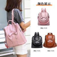 2020 New Fashion Backpack Womens Ins Bowknot Cute Refreshing Backpack Fashion Soft Leather Student Schoolbag