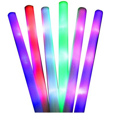 Bulk Colorful LED Glow Sticks RGB LED Glow Foam Stick Cheer Tube Dark Light Birthday Wedding Party Supplies
