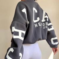 ❦ Women Sweatshirt Hoodie Fashion Print Letters Fleece Long Sleeve Loose Hoodies Y2K Streetwear 2022 Autumn Winter Pullovers Women