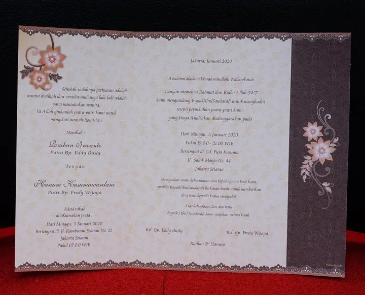 (per 50 lembar)kode 88150 undangan nikah pernikahan wedding weding