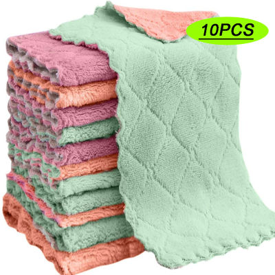 Multipurpose Cleaning Rags Absorbent Kitchen Towels Household Cleaning Sponges Scrubbing Sponge Set Household Cleaning Sponge Scrubbing Pads Non-Stick Cleaning Towel Dish Cleaning Pad Microfiber Cleaning Cloth