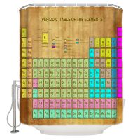 Periodic Table Of The Elements Shower Curtain Bathroom Decor Fabric Shower Curtain Farmhouse Decor