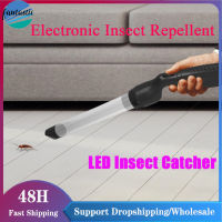 แบบพกพาไล่แมลงอิเล็กทรอนิกส์ Sucker Tube Handheld Bug สูญญากาศ LED Insect Catcher Trap Catcher Fly Bugs Buster Insect Kill-Mengzone