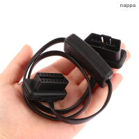 ✨[nappa] ช่องเสียบขั้วต่อ OBD2 60ซม. สีดำตัวผู้ไปตัวเมียสายต่อในรถยนต์พร้อมสวิตช์เครื่องมือวินิจฉัยสแกนเนอร์อัตโนมัติ