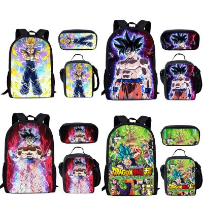 Dragon Ball 3D Print Children 3psc/set Backpacks Girl Boys Cartoon Kindergarten Rucksack Lunch Bag Pencil Case Travel Laptop Bag