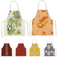 Red-Crowned Crane Pattern Plant Printing Sleeveless Apron ChildrenS Home MenS And WomenS Kitchen Waist Bib Anti-Fouling Apron