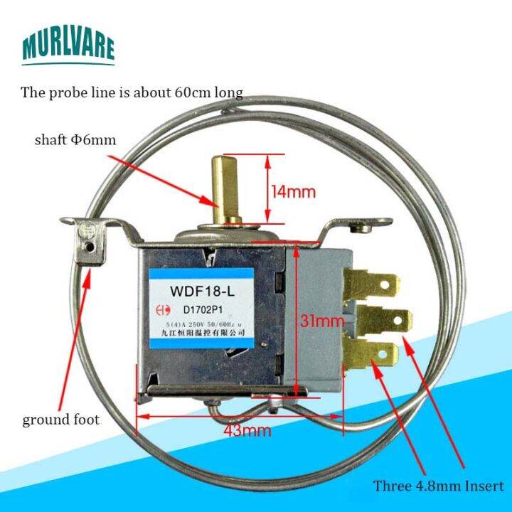 ตู้เย็นเครื่องทำความเย็นเทอร์โมสวิทช์-wdf18-l-เทอร์โม3ขาสำหรับตู้เย็น