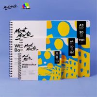 [A Boutique]✥✉﹍ MONT MARTE Watercolour Book 190gsm A3/A4/A5 30 Sheets Thicken Watercolor Paper Painting Tearable Drawing