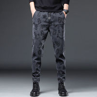 hot●NGHG MALL-Cool Men Autumn Mens Slim Fit 2022 New Korean Trend Trends Blossom Elastic Casual Pants 9282