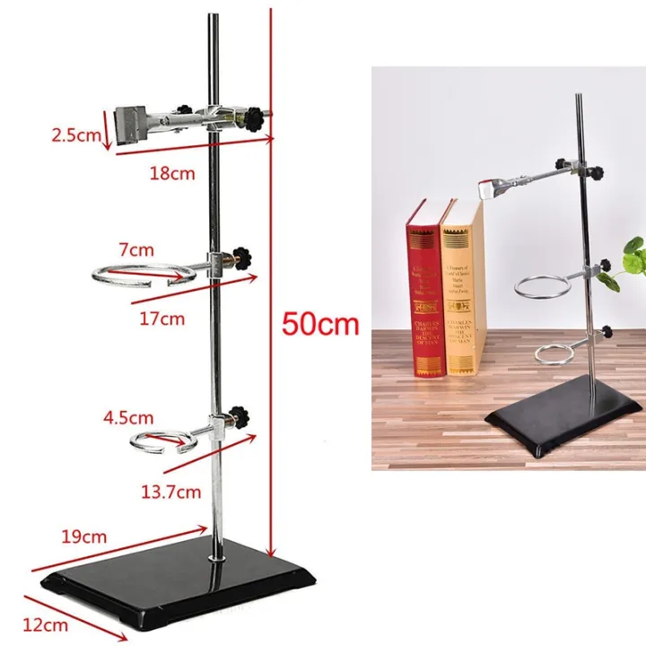 Set 50cm Lab Stands With Clamp Clip Flask Clamp Condenser Clamp Iron