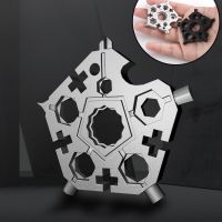 23in1 Multi Tool Pentagonal Snowflake Wrench Screwdriver Multitool Camping Outdoor Bicycle Repare Portable EDC Spanner Key Chain