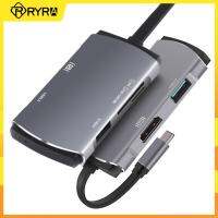 RYRA Type-c Hub 5 Port USB-C To 4K HDMI--compatible Expansion Dock TF/SD Card Reader 5 In 1 USB3.0 2.0 Adapter For PC Computer