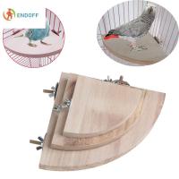 ENDOFF 3 ขนาด หนูแฮมสเตอร์ สำหรับกรงนก หนู Pet Bird Parrot Wood Platform ขาตั้งของเล่น คอน คณะกรรมการสถานี