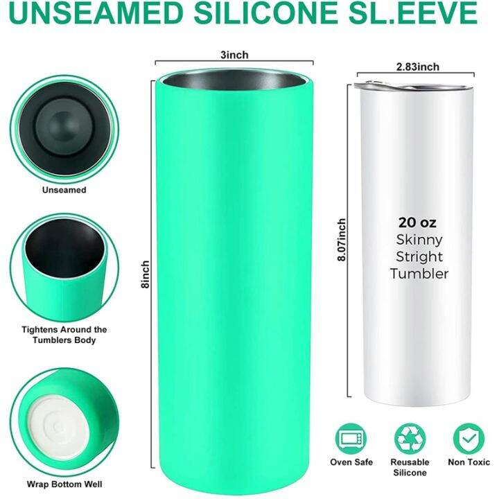 3-set-sublimation-tumblers-silicone-bands-sleeve-for-20-oz-skinny-straight-blanks-cups-with-transfer-tapes-press-machine