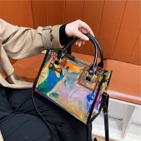 --238812Womens bag♝ In the summer of 2023 the new transparent bag han edition laser lash beach bag one shoulder oblique cross bag lady handbag