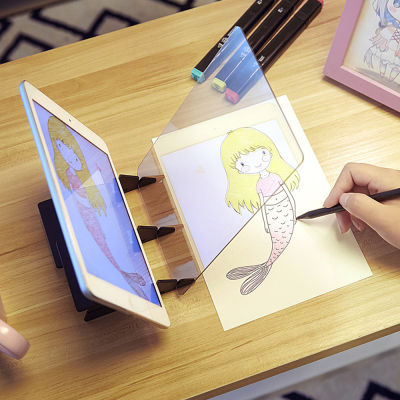 Imaging Drawing Board Plotter Sketch Reflection Dimming Bracket Painting Mirror Plate Tracing for Iphone 11 Pro Android