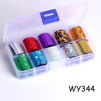 【lz】┋  Transferência Foil Paper Sticker Set Nail Art Decal Flores Tropicais Decoração Estrelada Acessórios Wraps Designer