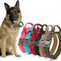 Military Tactical Dog Collar Nylon Adjustable Durable German Shepherd For Medium Large Outdoor Walking Training  Supplies