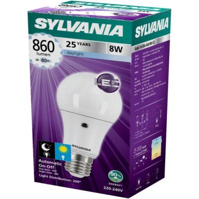 โปรโมชั่น+++ SYLVANIAหลอดไฟ Auto Sensor LED 8W แสงเดย์ไลท์ ราคาถูก หลอด ไฟ หลอดไฟตกแต่ง หลอดไฟบ้าน หลอดไฟพลังแดด