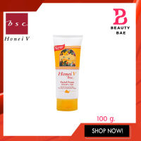 (100 กรัม 1 หลอด) HONEI V BSC FACIAL FOAM ฮันนี่ วี บีเอสซี เฟเชียลโฟม โฟม โฟมน้ำผึ้ง สูตรยอดนิยม 100 กรัม