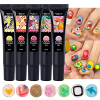 【YP】 Mobray 10ML 5D Pudding Gel Carving Semi Permanent Manicure Pink UV Painting