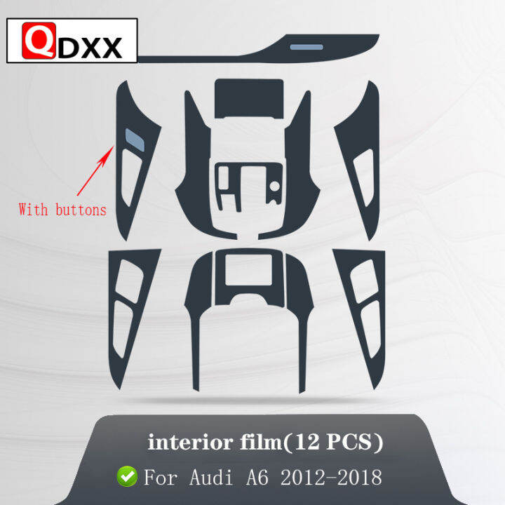 สำหรับออดี้-a6-s6-a7-c7-2012-2018ภายในรถคอนโซลกลางใส-tpu-ฟิล์มป้องกันป้องกันรอยขีดข่วนซ่อมฟิล์มอุปกรณ์เสริม