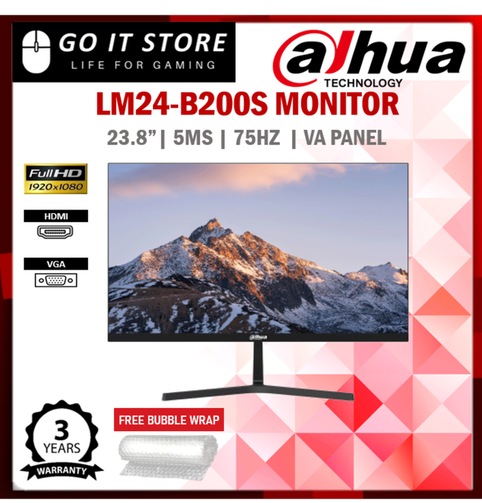 Dahua 23.8" LM24B200S 75hz 5ms VA FHD Monitor with built in speaker