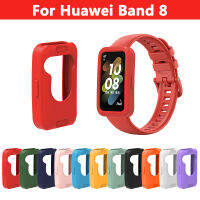 ปลอกคอกันสุนัขเลียเคสป้องกันสำหรับ Huawei แบนด์8นาฬิกาข้อมือแบบสมาร์ทอุปกรณ์เสริมกรอบป้องกันซิลิโคนนิ่ม