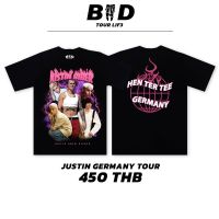 เสื้อยืดผ้าฝ้าย Badcompany.th เสื้อทัวร์ เสื้อยืดสตรีทสกรีนลาย "จัสตินเห็นเธอที่เยอรมัน"