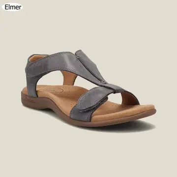 PU Leather Flat Sandals for Womens Comfy Orthopedic Bunion Corrector Sandal  Casual Soft Ring Toe Retro Bohemian Thong Beach Shoes - Walmart.com