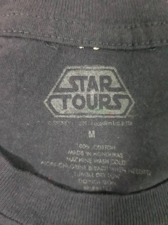 เสื้อยืดวินเทจ-เสื้อยืดลายซีร๊ส์-disney-star-tours-ปี2011made-in-honduras