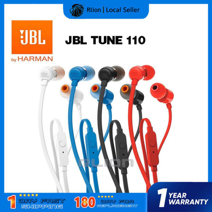 Original Rlion/JBL T110 InEar Headphone With Mic C100si C200si 3.5mm