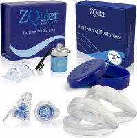 ZQuiet Anti-Snoring Solution: Introductory Starter Kit (Clear) + Noise Reduction Earplugs