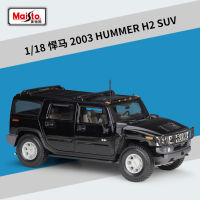 Maisto 1:18 Hummer 2003 Hummer H2 SUV off-Road Vehicle Simulation Alloy Car Model with Base