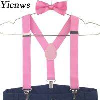 Yienws 10pieces Baby Kids Suspenders Bow Tie Set 3 Clip Boys Suspenders Wedding Party Girls Bowtie Braces Wholesale YiA030 Boys Clothing