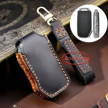 Leather Strap Car Key Case Cover for Kia K2 Rio Sorento K4 Cerato