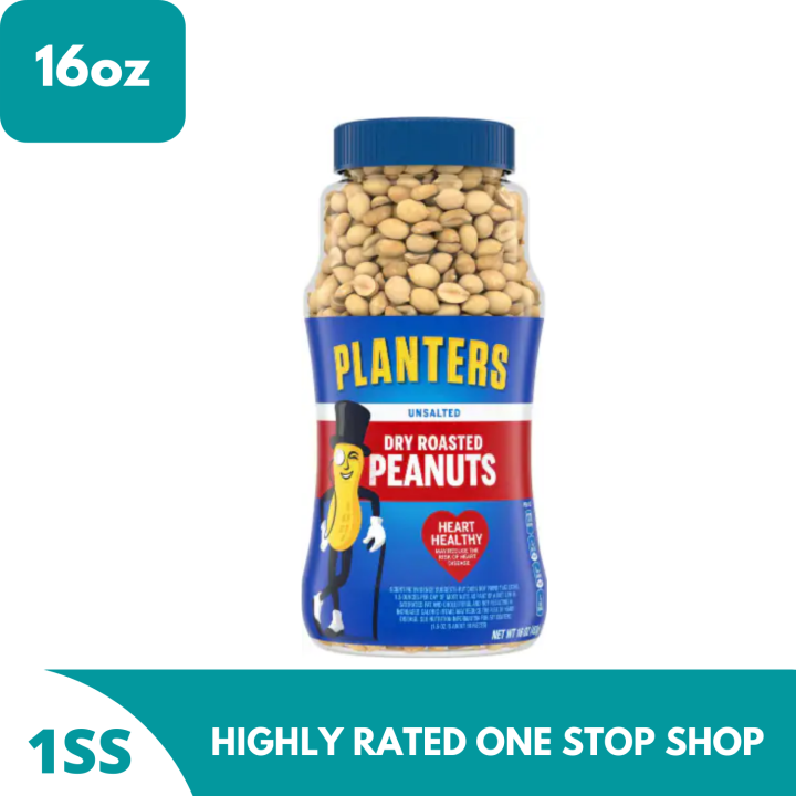 Planters Unsalted Dry Roasted Peanuts 16oz Lazada PH