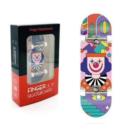 Creative Printing Wooden Finger Scooter Toys Novelty Relief Stress Decompression Toys for Kids Adults Birthday Childrens Day Gifts