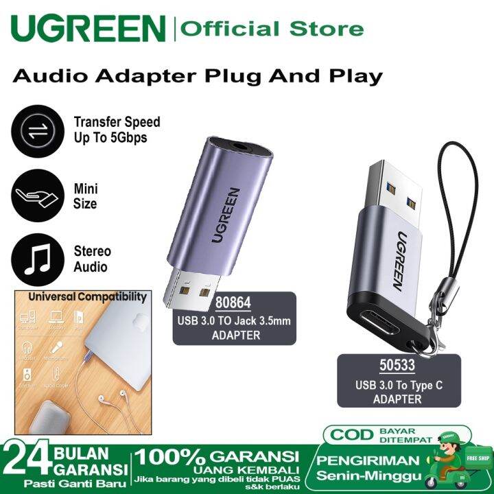 UGREEN USB Sound Card External Audio Adapter To Jack 3.5mm 80864