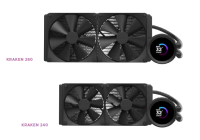 NZXT KRAKEN 240MM / 280MM LIQUID COOLING WITH LCD DISPLAY CPU COOLER rl-kn240-b1 - BLACK