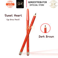 ดินสอเขียนคิ้ว Sweet heart 1 แท่ง ไม่มีกบเหลา-แปรง 1 Dark Brown