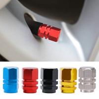 4Pcs Aluminum Alloy Car Wheel Tire Valve Caps Tyre Rim Stem Covers Airdust Waterproof For Automobiles Motorcycles Trucks BikesAdhesives Tape